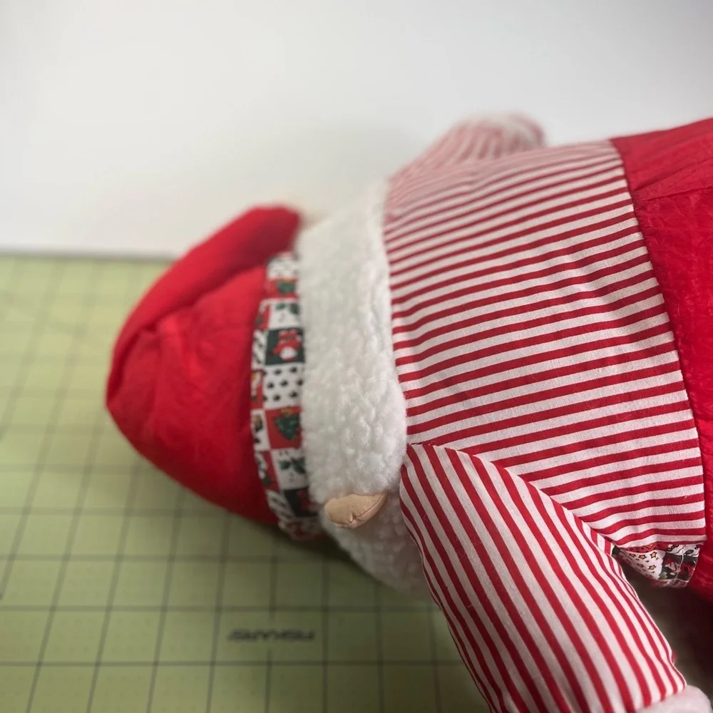 Vintage Soft N‎ Silky Nylon Santa Claus Plush Puffy Parachute Stuffed Toy